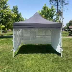 300 X 300 Gazebo Çardak 3 Tarafı Kapalı Antrasit Gri