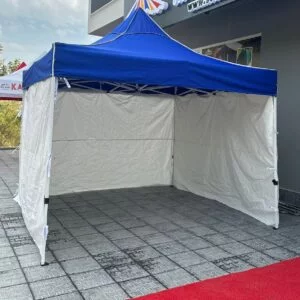 300 X 300 Gazebo Çardak 3 Tarafı Kapalı Mavi